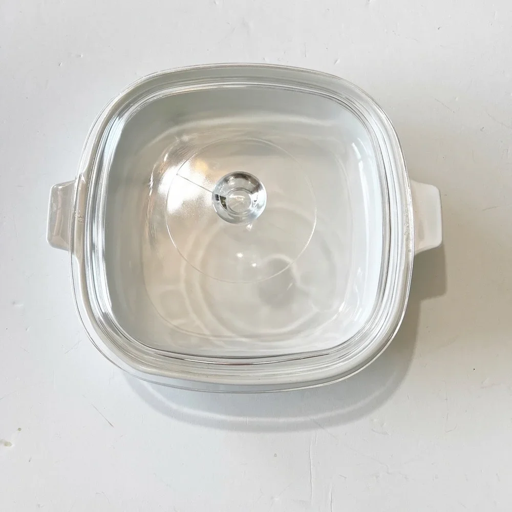 Corningware Blue Cornflower 68-8000 Small Square Casserole W/Lid Montgomery Ward